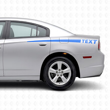 Personal Text & Tapering Stripes Side Vinyl Decal Sticker for Dodge Charger 2011-2014_2