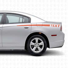 Personal Text & Tapering Stripes Side Vinyl Decal Sticker for Dodge Charger 2011-2014_4