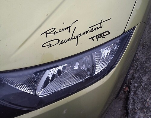 Racing Development TRD Hood Vinyl Decal Sticker for Toyota Tundra