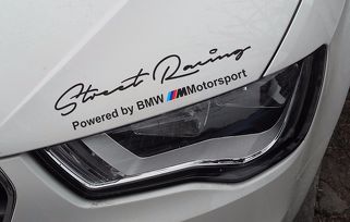 Set 2x BMW Street Racing Aufkleber auf der Karosserieseite, kompatibel mit der BMW M Serie