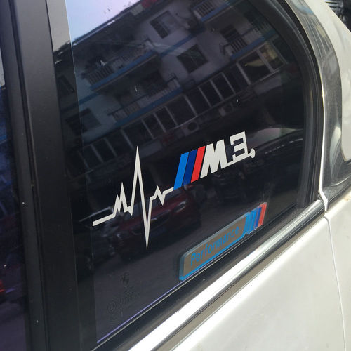 2pcs for BMW M3 is in my Blood Hearbeat Window Sticker Decals Graphic
