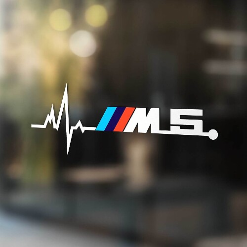 Heartbeat Window Decal Set for BMW M5 (2 Pcs)