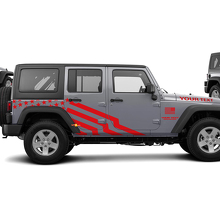 US Flag Graphic Side Vinyl Sticker Decal for Jeep Wrangler Unlimited JK 3