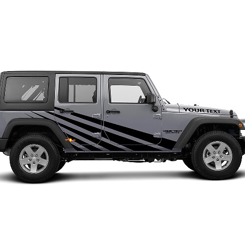 Straight Stripes Graphic Vinyl Decal Kit for Jeep Wrangler JK 