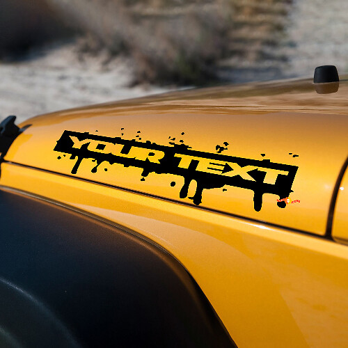 Splash Paint Hood Vinyl Decal Sticker for Jeep Wrangler Sahara Rubicon JK