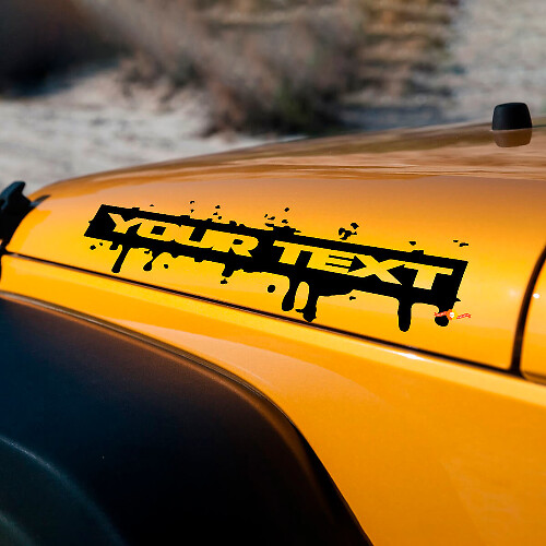 Splash Paint Hood Vinyl Decal Sticker for Jeep Wrangler Sahara Rubicon JK