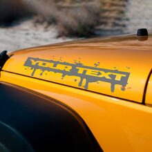 Splash Paint Hood Vinyl Decal Sticker for Jeep Wrangler Sahara Rubicon JK_2