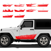 Custom Splash Side Doors Graphics Vinyl Decal Sticker for Jeep Wrangler JK_3
