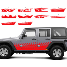 Custom Splash Side Doors Graphics Vinyl Decal Kit for Jeep Wrangler JK_3