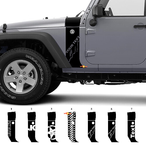 Custom Stripe Hood and Fender Vinyl Decal Sticker for Jeep Wrangler JK 