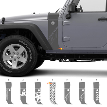 Custom Stripe Hood and Fender Vinyl Decal Sticker for Jeep Wrangler JK  2