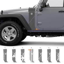 Custom Stripe Hood and Fender Vinyl Decal Sticker for Jeep Wrangler JK _2