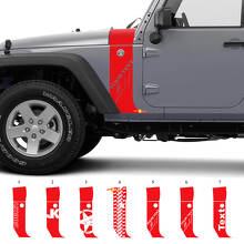 Custom Stripe Hood and Fender Vinyl Decal Sticker for Jeep Wrangler JK _3