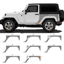 Custom Graphics  Rear Side Vinyl Decal Sticker for Jeep Wrangler JK  2
