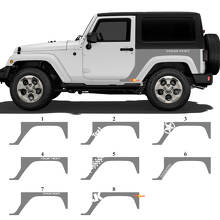 Custom Rear Quarter Side Vinyl Decal Set for Jeep Wrangler JK_2