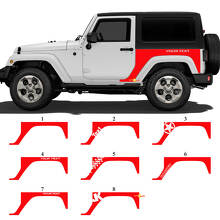 Custom Rear Quarter Side Vinyl Decal Set for Jeep Wrangler JK_3