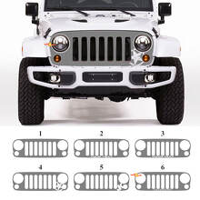 Custom Grille Blackout Vinyl Decal for Jeep Wrangler JK Rubicon_2