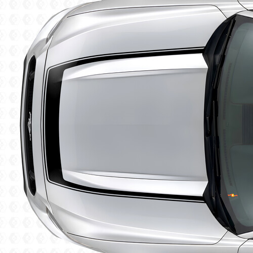 Stripe with Outside Contour Hood Vinyl Decal for Musclecar Musclecarmodel 2015-2020