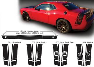 Dodge Challenger Côté et queue Scat Pack Scat Hellcat Super Abee Sticker Sticker Graphics Convient aux modèles 2015 Scatpack