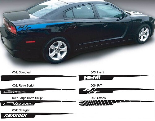 Straight Razor Side Vinyl Decal Sticker Graphics for Dodge Charger 2011–2014