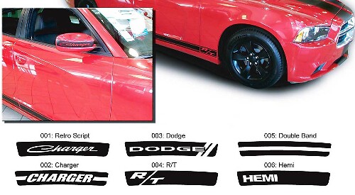 Mirror Vinyl Decal Sticker Graphics for Dodge Charger 2011–2016