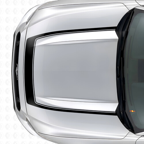 Stripe with Inside Contour Hood Vinyl Decal for Musclecar Musclecarmodel 2015-2020