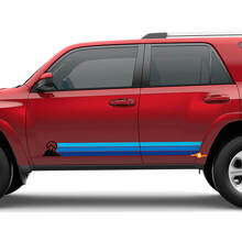 Heritage Retro Rocker Panel Stripes Mountains Decal Sticker for Toyota 4Runner 2