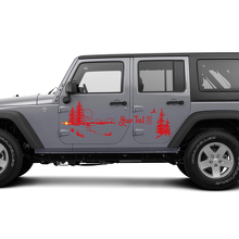 Nature Landscape Doors Vinyl Sticker Decal for Jeep Wrangler Rubicon Sahara  3