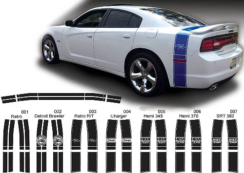 Trunk Band Complete Graphics Vinyl Decal Sticker Kit for Dodge Charger 2011–2014