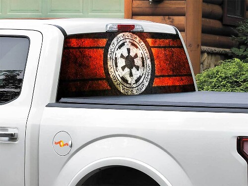 Galactic Empire Inspired Rear Window Decal for Pickup Truck SUV