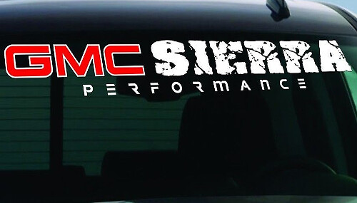 Sierra Performance Windshield Banner Vinyl Decal for GMC Sierra