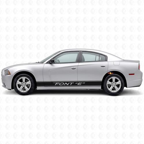 Personalized Outline Stripes Side Vinyl Decal Sticker for Dodge Charger 2006-2010