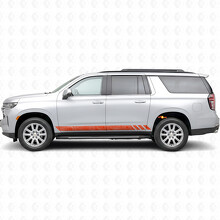 Topographic Band Door & Rocker Panel Vinyl Stripes for Chevrolet Suburban T1XX 2021-2024_4