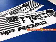 TRD USA Flag Punisher Skull Vinyl Decals for Toyota Trucks_2
