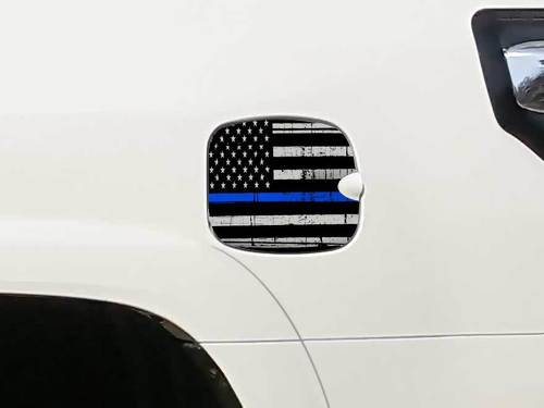 Toyota 4Runner TRD 4X4 bed Gas Cap Fuel US flag blue line Graphic decals stickers fits models 2010-2017