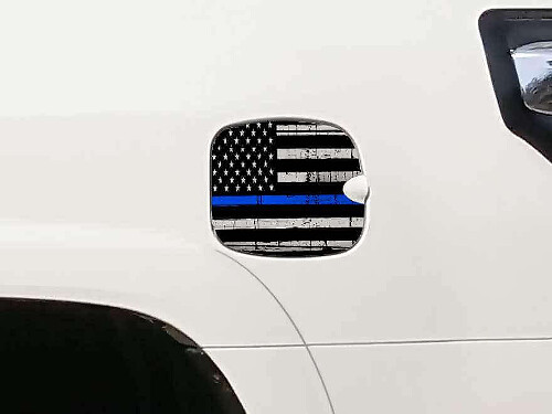 USA Flag Blue Line Gas Cap Vinyl Decal for Toyota 4Runner 2010-2017