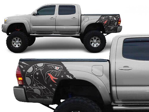 Angry Snake Bedside Vinyl Decal Sticker for Toyota Tacoma 2005-2015