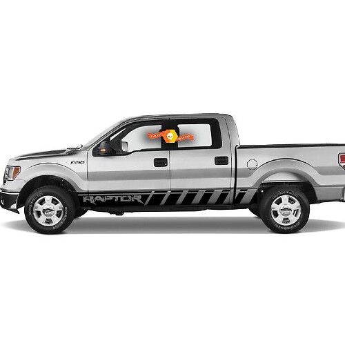 Raptor Lettering Bed Side Rocker Panel Stripe Vinyl Graphic for Ford F-150 Raptor 2010-2020