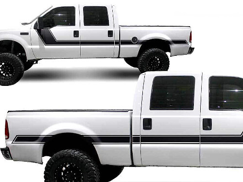 Side Rally Stripe Vinyl Graphic for Ford F-250 1999-2006