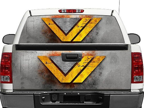 Wonder Woman-Inspired Gold W  Rear Window Tailgate Vinyl Decal
