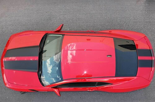 Twin Rally Pinstripe Kit Hood Trunk Vinyl Decal Sticker for Chevrolet Camaro 2010-2013