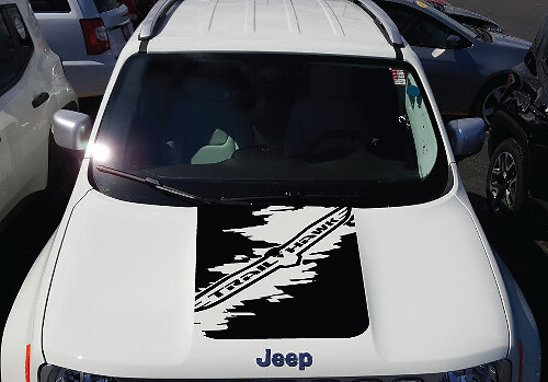 Trailhawk Splash Hood Graphic Vinyl Sticker Decal for Jeep Renegade Cherokee Trailhawk