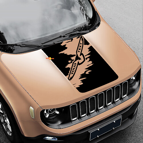 Trailhawk Splash Hood Graphic Vinyl Sticker Decal for Jeep Renegade Cherokee Trailhawk