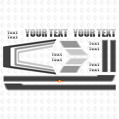 Vintage Style Stripes Hood and Side Vinyl Decals Stickers For Jeep Renegade CJ5 CJ7