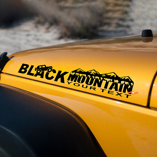 Black Mountain Hood Side Graphic Decals Stickers for Jeep Rubicon Wrangler