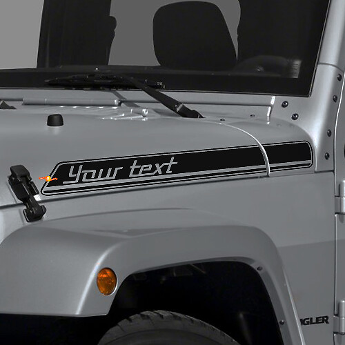 Cusrom Outline Stripes Hood Vinyl Decal Sticker for Jeep Wrangler