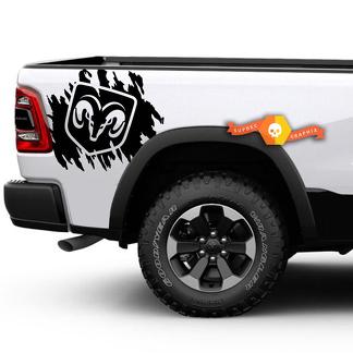 Dodge Ram Logo Splash Splatter Decal Tailgate Truck SUV Vehicle Graphic Pickup