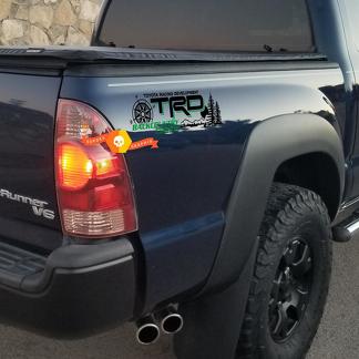 Toyota Racing Development TRD Backcountry edition 4X4 bed side Mountains Compass tree Graphic decals sticker