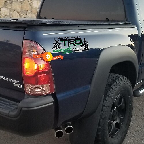 TRD Backcountry Compass Side Vinyl Decals for Toyota Tacoma