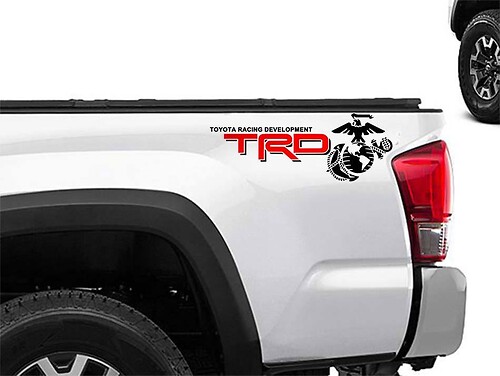 TRD USMC Edition Bedside Vinyl Decal Sticker for Toyota Tacoma